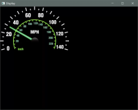 Qt实现一个汽车仪表盘的界面。