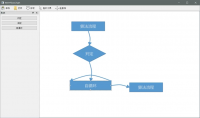 Qt_C++实现的流程图编辑器，有流程节点、判断节点、自循环