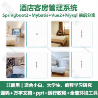 酒店客房管理系统源码 Java+SpringBoot+Vue