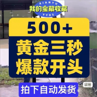 【自动发货】黄金三秒爆款开头短视频素材合集｜高清电子资料