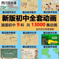 看动画学初中789年级九科全套视频语文数学英语理化生政史地素