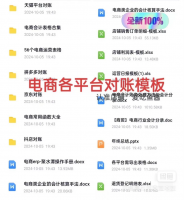 【自动发货】电商财务会计报表模板合集｜抖店_天猫_京东_拼多