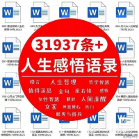 【自动发货】31937条人生感悟语录合集｜电子资料