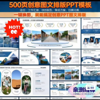 【自动发货】500页创意图文PPT模板合集