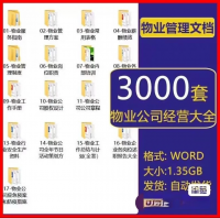 【自动发货】物业管理全套资料包｜Word格式｜1.35GB