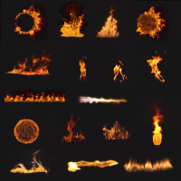 火焰燃烧视频素材带音效火苗火把火球火堆火焰燃烧后期合成视频素