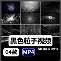 黑色粒子科技流动视频素材炫酷黑色粒子科技线条黑白曲线粒子抽象