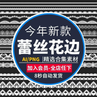 唯美蕾丝花边设计素材唯美蕾丝花边边框分割线背景图案参考素材