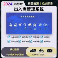 库存管理Excel自动生成预警库存库房管理系统Excel表格