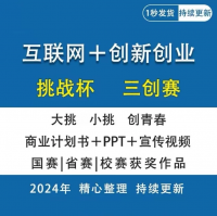 大学生创新创业项目计划书挑战杯互联网+三创大赛商业ppt模板