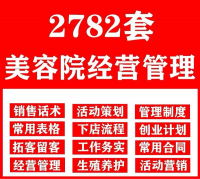 美容院运营策划资料包美容院管理制度行销策划营运方案素材