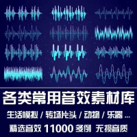 音效素材库设计素材各类常用音效素材库生活场景转场片头动物叫