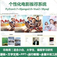 Python+Django_协同过滤的个性化电影推荐系统源码