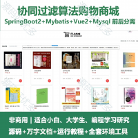 协同过滤算法购物商城图书销售商城系统源码_若依_万字文档