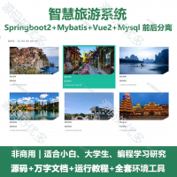 智慧旅游系统源码_Java+SpringBoot+Vue_万
