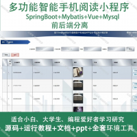 手机阅读APP微信小程序_Java_SpringBoot