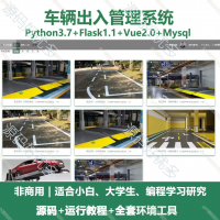 车辆出入管理系统源码_Python+Flask+Vue