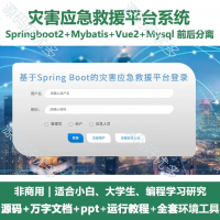 灾害应急救援平台系统源码_Java+SpringBoot+V