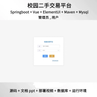 springboot_vue校园二手交易平台前后端分离jav