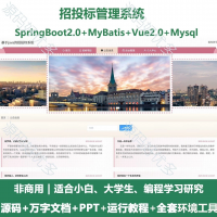 招投标系统源码+Java+SpringBoot+Vue_万字