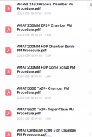 【自动发货67份】chamber+pm，涉及AMAT，LAM