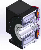 A004-A直驱转台，摇篮转台A轴，定转子DD马达图纸驱动，