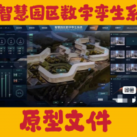 智慧园区数字孪生全套原型【大屏+物联网+APP】axure