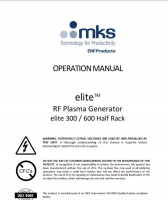 【4本】MKS射频RF电源手册_MKS射频等离子发生器手册