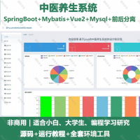 中医养生系统_java_SpringBoot_Vue_前后分
