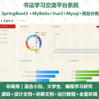 书法学习交流平台_java_SpringBoot_Vue3