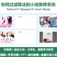 基于协同过滤的小说推荐系统python基于Django的协同