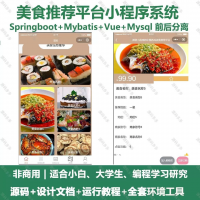 基于微信小程序的中国各地美食推荐平台_java_Sprin