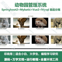 动物园管理系统源码_Java+SpringBoot+Vue
