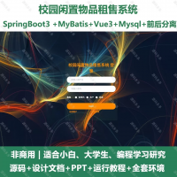 校园闲置物品租售系统_java_SpringBoot_Vue