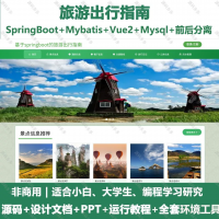 旅游出行指南_java_SpringBoot_Vue+设计文