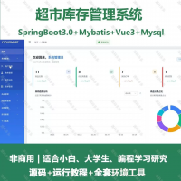 超市库存管理系统源码_java_SpringBoot_Vue