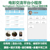 电影交流平台小程序源码电影交流平台小程序_Java、Spri