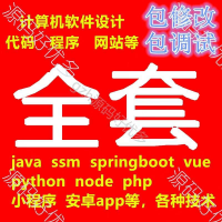 计算机程序设计定制系统软件开发JAVA小程序Python安卓
