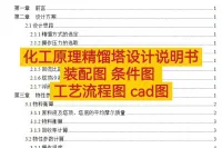 化工原理精馏塔设计说明书