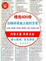 【秒发】公路桥梁施工组织方案城市公路地铁隧道工程高速大桥施工