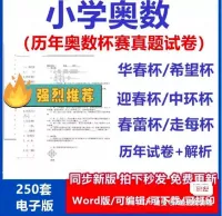 【0秒发】小学奥数历年真题试题试卷答案解析希望杯华杯赛数学竞