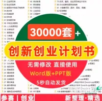 【自动发货】2025年大学生创新创业项目计划书ppt+wor