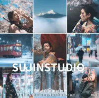 旅拍人像风景预设微蓝柔光预设滤镜_PS_LR滤镜预设