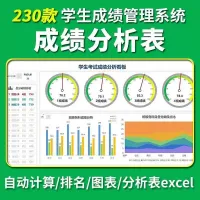 （秒发）学生成绩排名统计分析个人成绩自动计算管理登记系统ex