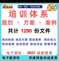 公司企业员工培训师培训体系及方案规划案例需求评估讲义案例模版