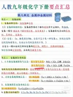 【0.01秒发】新人教版初中化学九年级全册知识点总结梳理学生