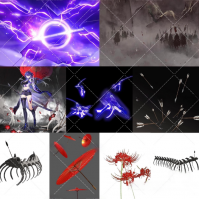 崩铁黄泉后期素材_星铁黄泉骨龙骸骨红伞箭支黄泉花彼岸花素材后