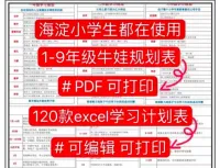 【秒发】2026新小学初中1-9年级牛娃高效学习规划表养成