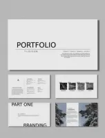 【作品集PPT模板4套】自我介绍平面设计作品集面试求职个人简