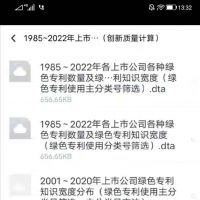 1985~2022_年上市公司绿色专利知识宽度（创新质量计算